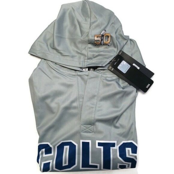 NFL Indianapolis Colts Super Bowl XLI Champions Hood Long Sleeve Tee Mens Medium - Picture 6 of 7